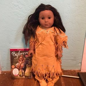 American Girl Doll Kaya with book